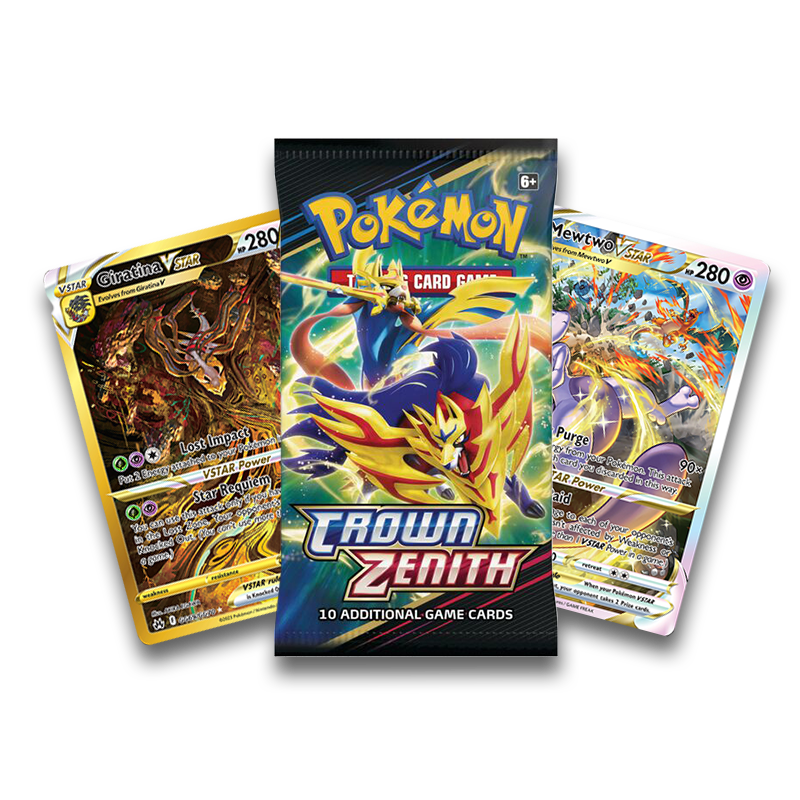 Vstar 50 Cartes Pokemon - Boîte en métal - Crown Zenith - 10*2*7,5